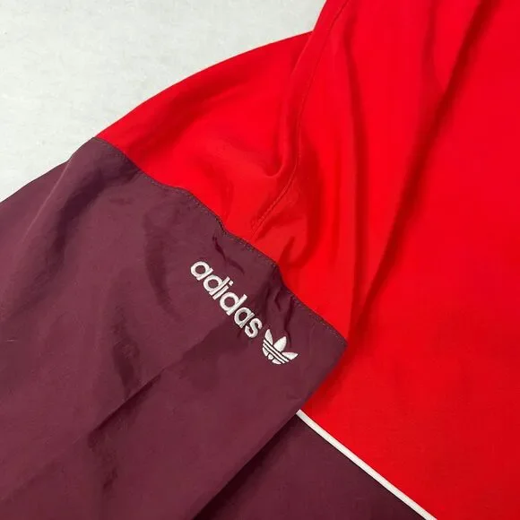 Adidas Originals Mens Large Hooded C Windbreaker Jacket Retro Colorblock